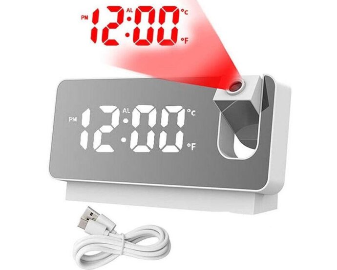⁦⏰ ساعة رقمية ذكية مع إسقاط زمني 180°⁩ - الصورة ⁦3⁩