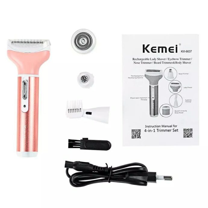 ⁦🪒 ماكينة الحلاقة Kemei KM-6637 النسائية⁩ - الصورة ⁦3⁩